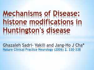 Histone modifications in Huntington`s Disease