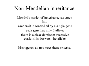 C-13 Part II Non-Mendelian inheritance