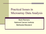 Practical Issues in Microarray Data Analysis