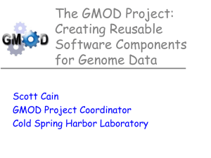 The GMOD Project: Creating Reusable Software Components