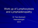 Work up of Lymphocytosis and Lymphadenopathy