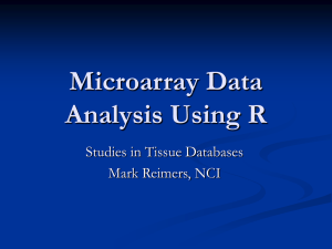 Analysis of Microarray Data Using R