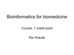 Bioinformatics for biomedicine