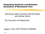 Integrating Syntactic and Semantic Annotation of