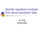 Identify regulatory modules from gene expression data