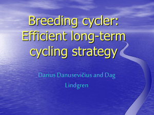 Towards efficient breeding