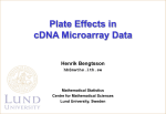 Plate effects in cDNA microarray data