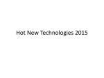 Hot New Technologies 2015