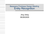 Beespace Prototype Design Meeting Entity Recognition