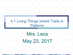 4.1 Living Things Inherit Traits in Patterns