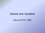 Genes and Variation