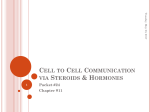 Cell to Cell Communication via Steroids & Hormones