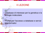 A.A. 2008-2009 CORSO DI BIOINFORMATICA per il CLT in