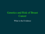 Genetics and Risk of Breast Cancer