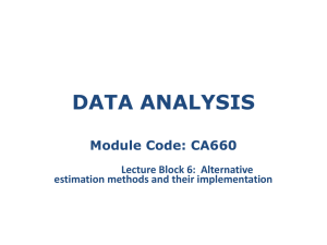 DATA ANALYSIS - DCU School of Computing