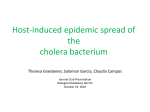 Host-induced epidemic spread of the cholera