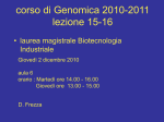corso di Genomica 2010-2011 lezione 1-2
