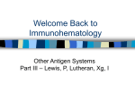 Welcome Back to Immunohematology