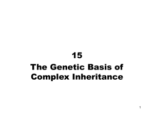 The Genetic Basis of Complex Inheritance