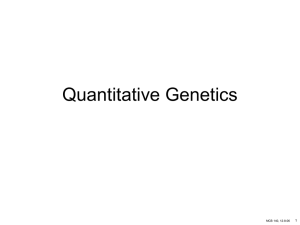 Quantitative Genetics