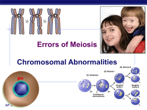 Ch15Errors of Meiosis