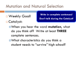 5.1 Mutation and Natural Selection