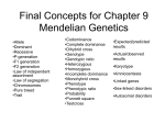 Final Mendelian concepts