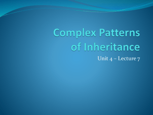 Discussion & Naming of Complex Patterns of Inheritance