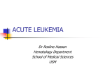 Acute Leukaemogenesis
