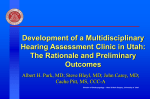 No Slide Title - National Center for Hearing Assessment and