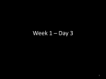 Week 1 – Day 3