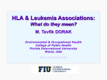 on MHC & Leukemia Associations in Humans