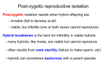 lecture 17 - post-zygotic + hybrids - Cal State LA