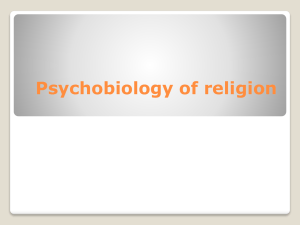 Psychobiology of religion - Creative