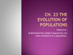 Ch 23 The Evolution of Populations notes