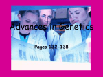 Advances in Genetics - Conackamack Middle School