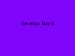 Genetics: Day 5