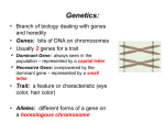 Genetics - TeacherWeb