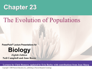 Chapter 23 PowerPoint - The Evolution of Populations