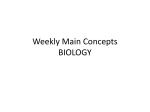 Ch 11-1 Weekly Main Concepts
