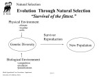 Evolution Through Natural Selection “Survival of the fittest.”