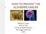 how to prevent the alzheimer earlier