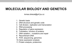 molecular biology and genetics