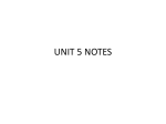 UNIT 5 NOTES 2012