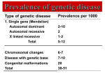 Mendelian Genetic Disease handout