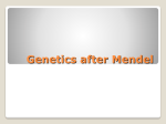 Genetics after Mendel