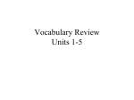 CRCT Vocabulary Review Units 1-4