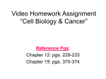 Video Homework Assignment “Cell Biology & Cancer”