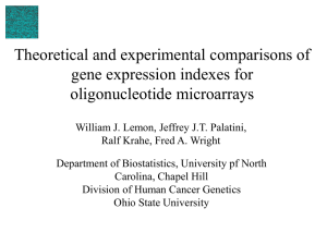 Comparison of Statistical Models for Affymetrix GeneChip