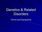Genetics and Related Disorders Powerpoint